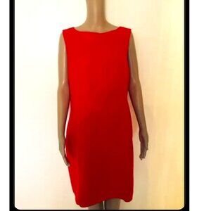 Savannah Red linen blend dress size 14